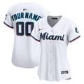 Miami Marlins Nike Women's Home Limited Custom Jersey - White